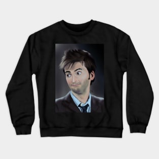 Tenth doctor portrait Crewneck Sweatshirt